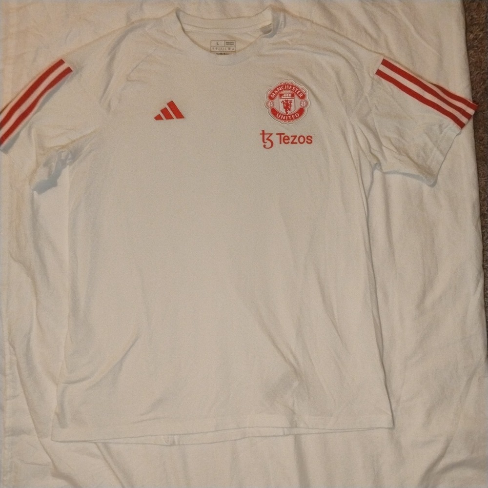Adidas Men's‎ Manchester United 2022-23 Lg White Away Soccer Shirt
